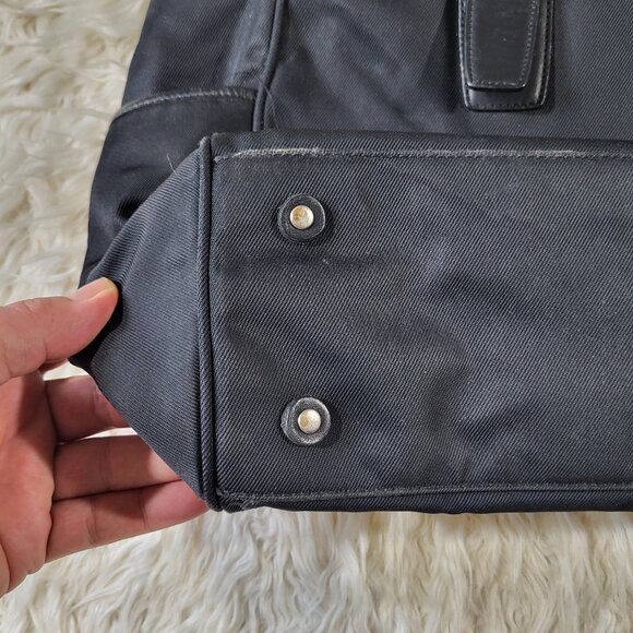 Coach Black Nylon / Leather Tote Bag Handcrafted in Turkey - Picture 5 of 16